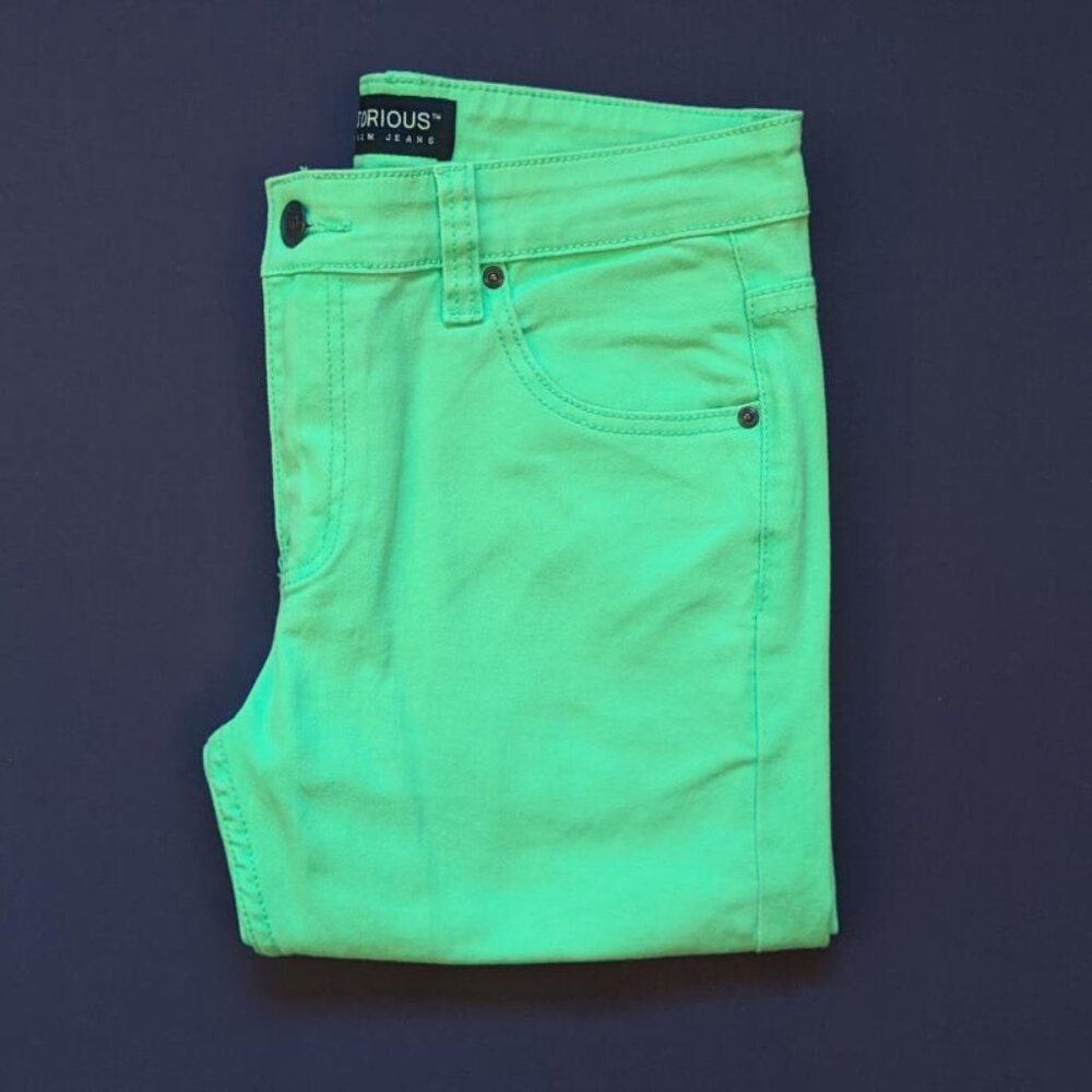 Victorious | Highlighter Neon Green Skinny Jeans | 32x30